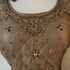 3 piece lengha set (skirt, top, shawl)